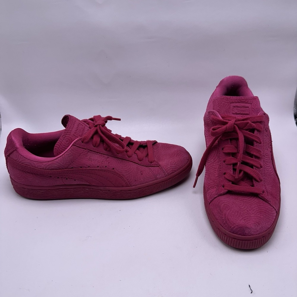 Puma Suede Classic Colored Wns Rose Red Swirl Shoes 360584-02 Women's Size 9